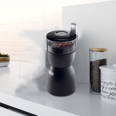 德龙（Delonghi）咖啡机 磨豆机 家用电动不锈钢研磨机 KG40黑