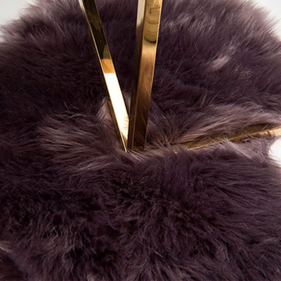 圣马可 长毛绒仿羊皮地毯60*90cm 紫色