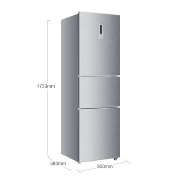 海尔(Haier) BCD-216SDN 216升 三门 冰箱 三温三控 低耗节能 银