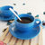 萌可陶瓷纯色美式咖啡杯圆形蓝色杯碟2套第4张高清大图