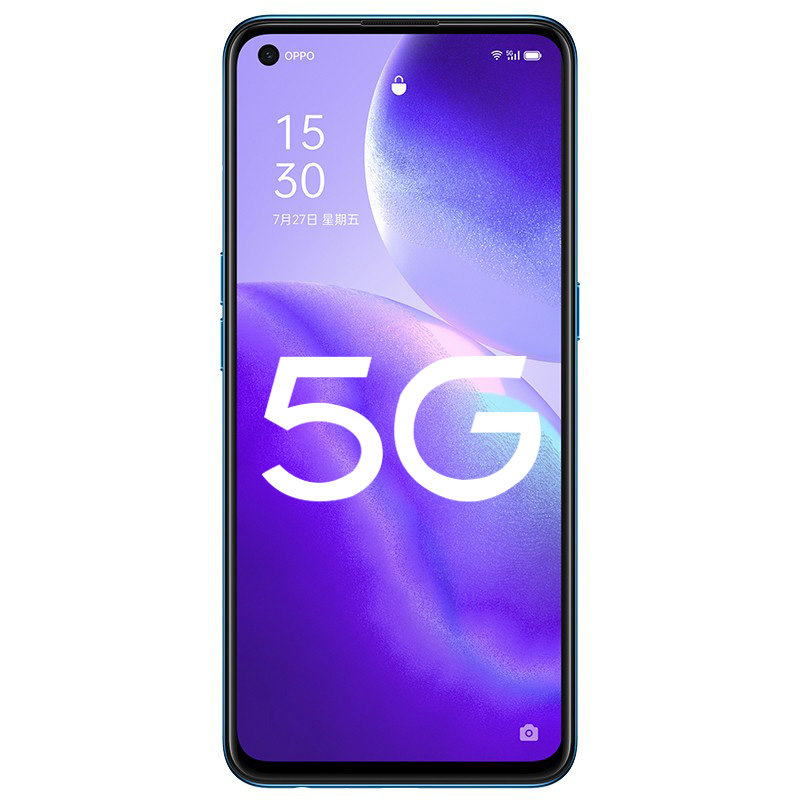 opporeno55g6400万水光人像四摄65w超级闪充8128极光蓝全网通手机