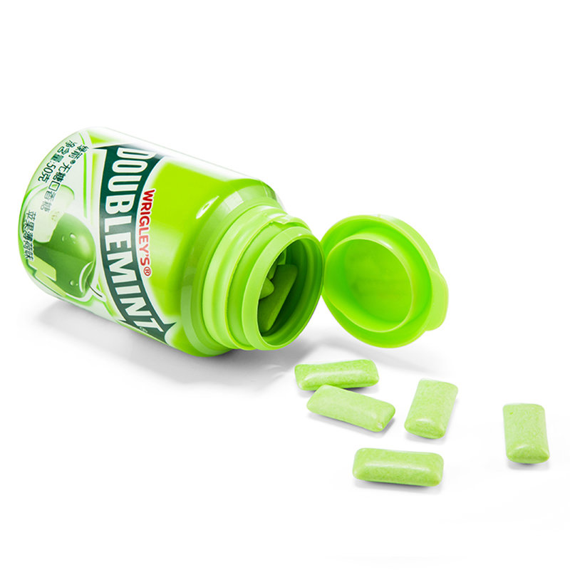 国美自营绿箭无糖口香糖苹果薄荷味36粒瓶装50g