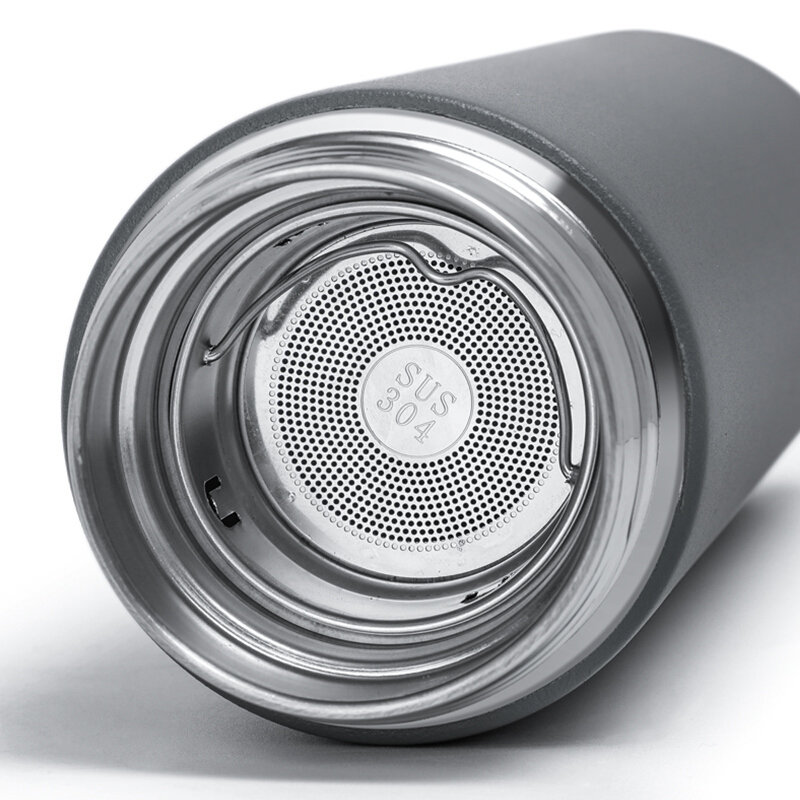 炊大皇450ml双层304不锈钢保温杯太空灰