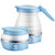 卓朗 迷你可折叠旅行便携式烧水壶电热水壶便携水杯小容量养生茶具 F-022ES蓝色第3张高清大图