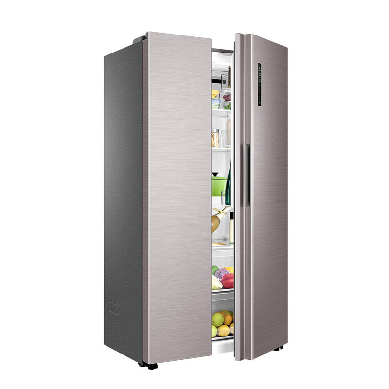 海尔(haier)bcd-537wdpr 537立升 对开门 冰箱 超薄变频 浅粉银