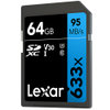 雷克沙(Lexar)LSD64GCB1AP633 633X 读取速度95MB/s 64G SD存储卡(计价单位个)