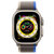 Apple Watch Ultra (GPS + 蜂窝网络) MQFF3CH/A 49毫米钛金属表壳+蓝配灰色野径回环式表带第2张高清大图