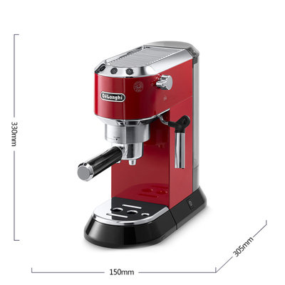 德龙（Delonghi）咖啡机 半自动咖啡机 意式浓缩 家用 泵压式 EC680红色