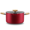三禾钛级天工系列22cm不粘汤锅奶锅汤奶锅电磁炉明火通用 赤炼红