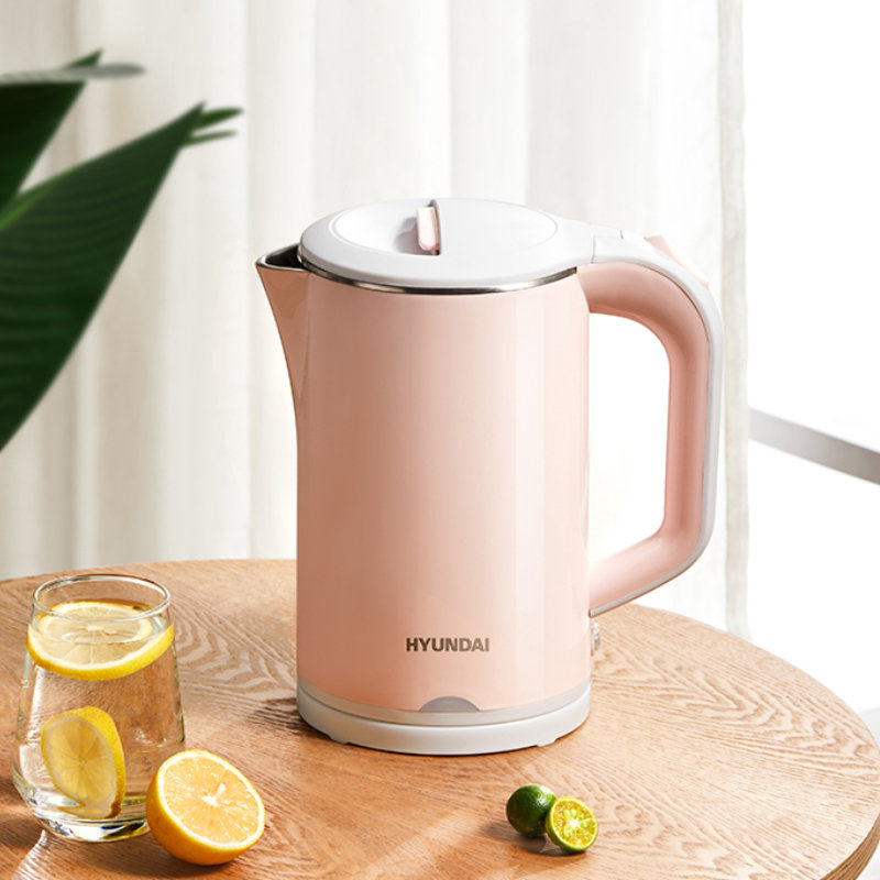 hyundai韩国现代电热水壶18l不锈钢内胆一键保温烧水壶