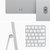 Apple iMac 24英寸 4.5K屏 新款八核M1芯片(7核图形处理器) 8G 256G SSD 一体机 银色 MGTF3CH/A第3张高清大图