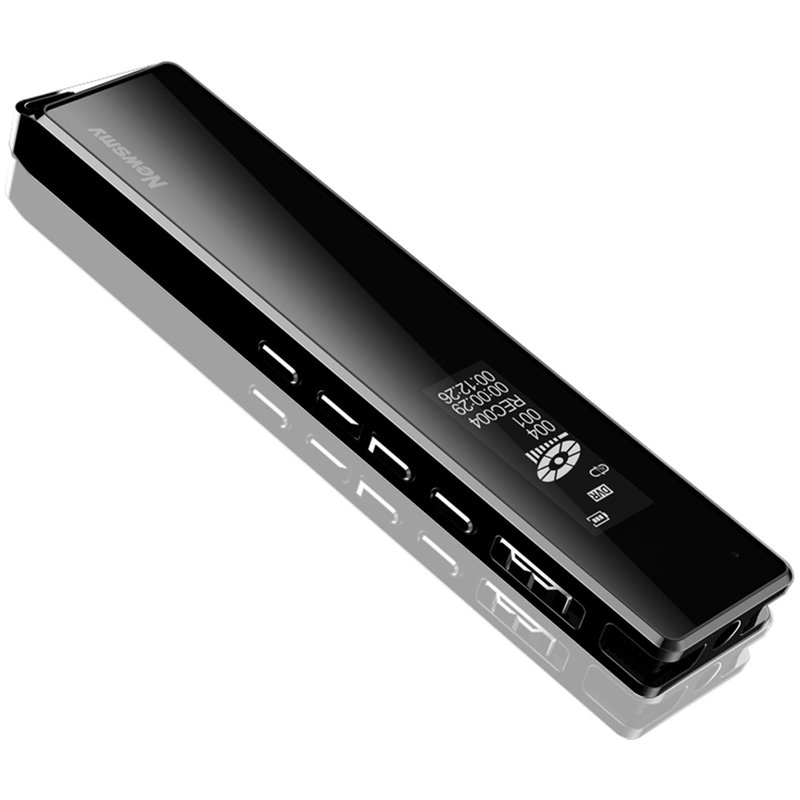 【加赠皮套 两种otg】纽曼录音笔v03 32g黑色专业高清降噪ai智能转文