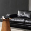 Retro Master 工业风沙发 真皮皮布结合黑色小户型三人位沙发 北欧美式复古简约现代皮沙发 RS430