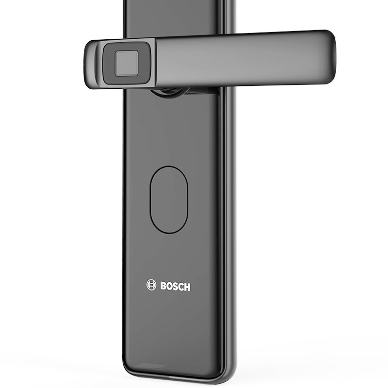 博世平板指纹锁id30b墨岩灰