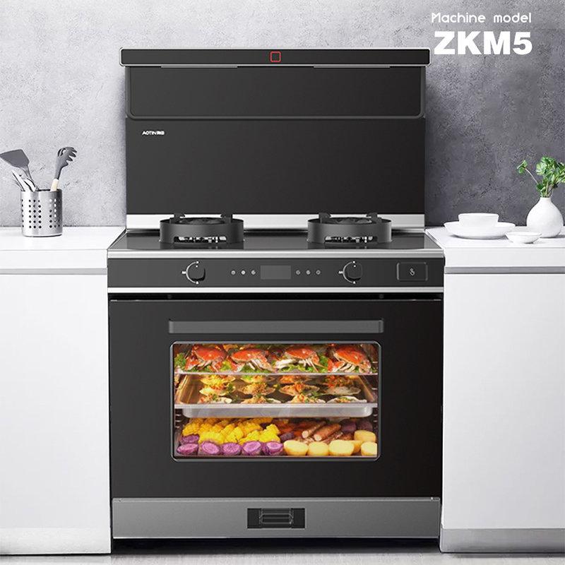 aotin奥田集成灶70l大容量烤箱家用蒸烤箱一体油烟机燃气灶x6zk90m5