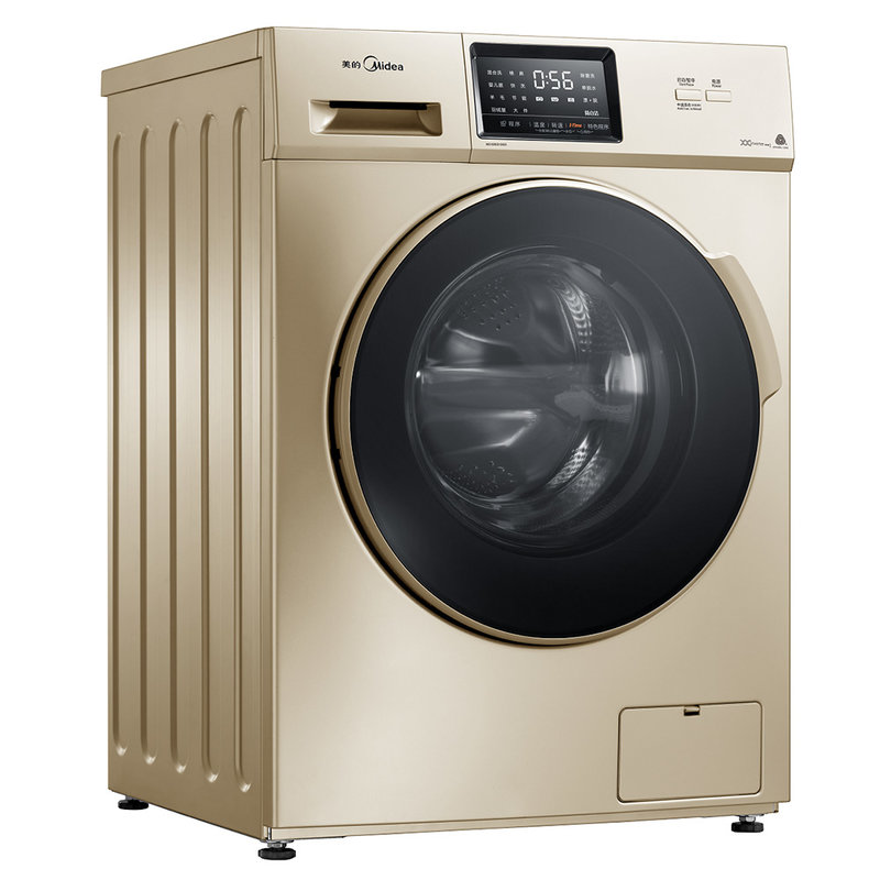 美的midea10公斤多种洗涤程序桶内自洁滚筒洗衣机mg100s31dg5摩卡金