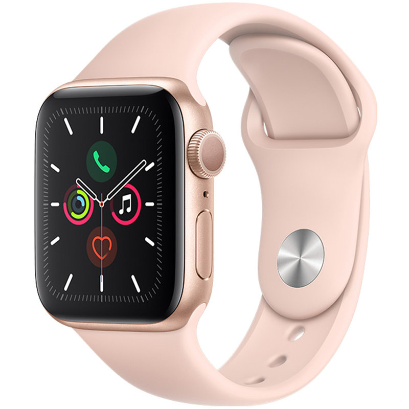 applewatchseries5智能手表gps款40毫米金色铝金属表壳搭配粉砂色运动